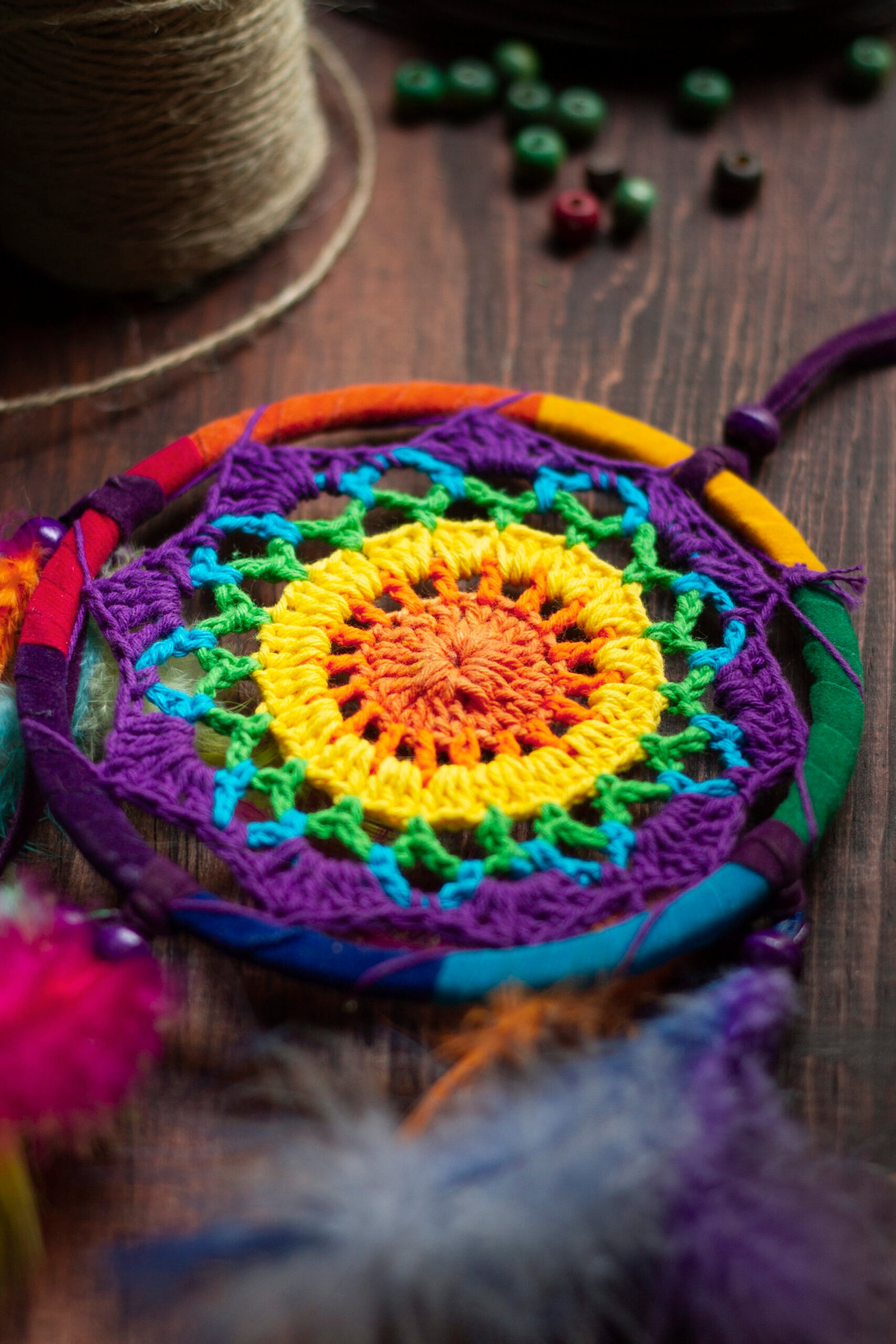 close-up-beautiful-dreamcatcher